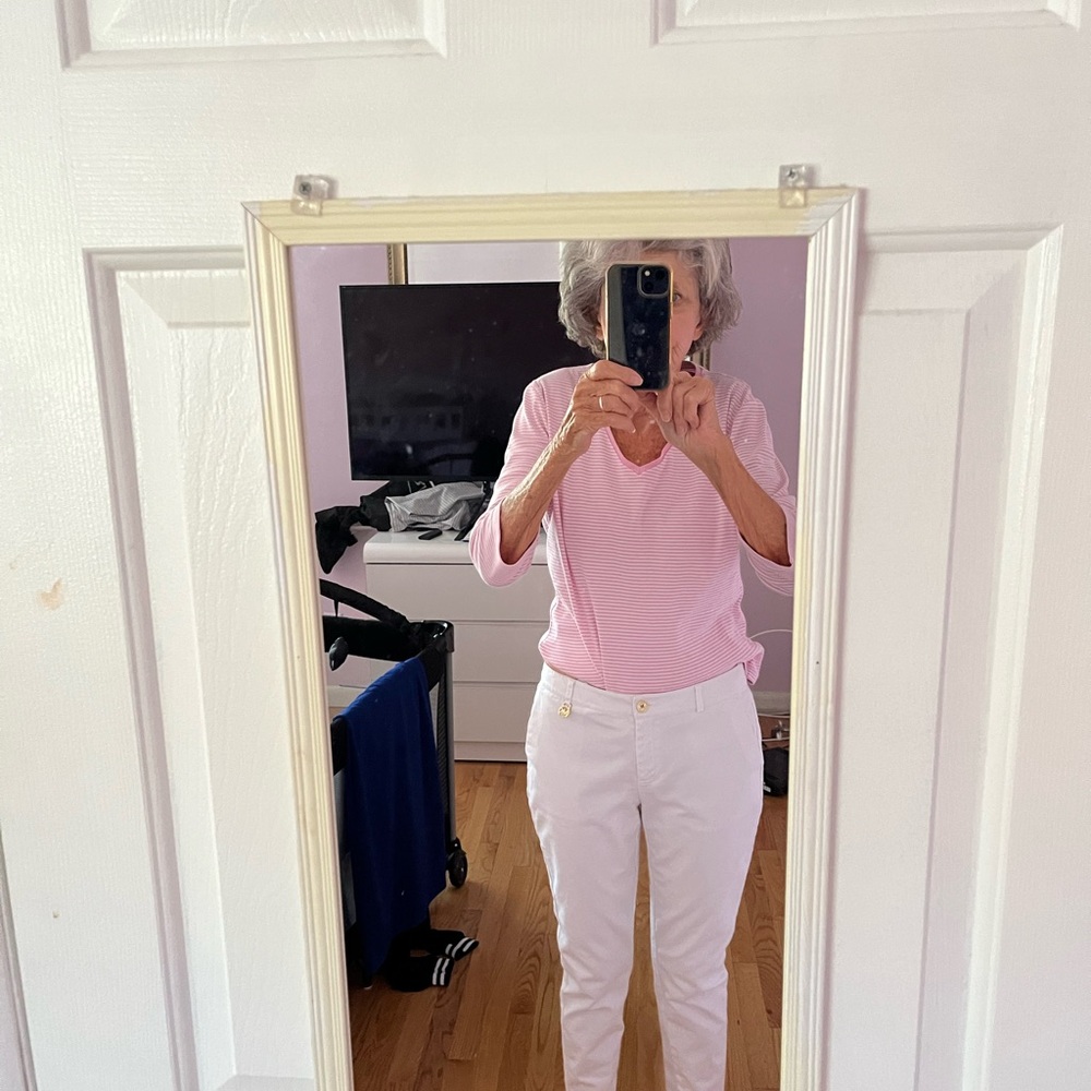 Michael Kors White Pants with Gold Accent - Picture 7 of 7